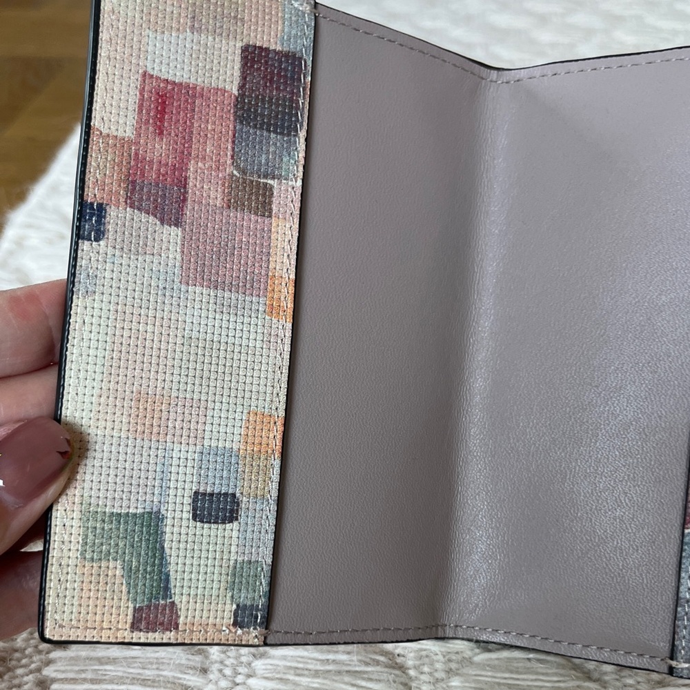 Euc Tumi Multicolor Patchwork Passport Cover - image 4